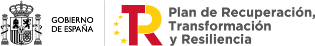 Logotipo Gobierno de España y Plan de Recuperación, Transformación y Resiliencia
